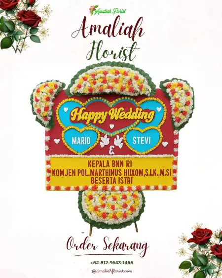 Papan Bunga Pernikahan Gemaharjo